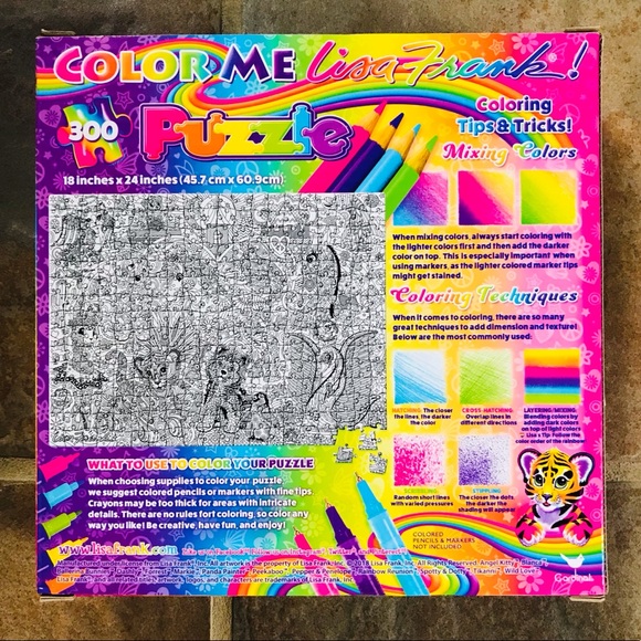Lisa Frank | Toys | New Lisa Frank Color Me 30 Puzzle Unicorn Rainbow ...